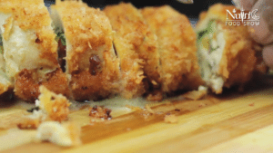 Healthy Chicken Roulade Recipe with BBQ Sauce and egg fried Rice